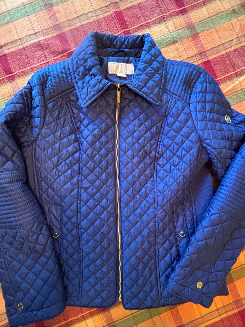 Women’s Michael Kors Blue Zip-Front Jacket